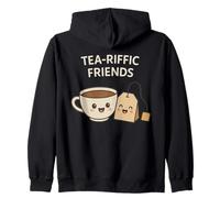 Tea-Riffic Friends - Simpatico Tea Pun Kawaii Cup & Tea Bag Felpa con Cappuccio