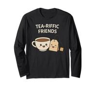 Tea-Riffic Friends - Simpatico Tea Pun Kawaii Cup & Tea Bag Maglia a Manica
