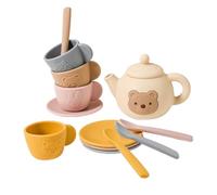 Tea Set, Pretend Play Kit, Children Role Toy, Motor Skills Booster, Colorful Sturdy Pieces, Ideal for 3-6 Years Old, Holiday Gifting, Birthday Celebrations and Christmas Surprises, 1 Set