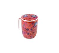 TEA SHOP - Tazza da tè con filtro e coperchio - Tazza Harmony Saffrom Bloom - Tazza per tè e infusi in porcellana - Tazza con infusore per tè
