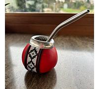 TEA SOUL Calabash per Tè Mate - colori assortiti - Pelle Rossa