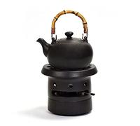 TEA SOUL Set bollitore con fornello Nero Lin's Ceramic Studio