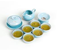 TEA SOUL Set in Porcellana Celadon Azzurro 9 pz