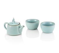 TEA SOUL Set in Porcellana RU Azzurro 3 pz