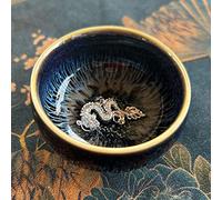 TEA SOUL Tazza da tè Jianzhan Tenmoku con Drago in Argento 50ml