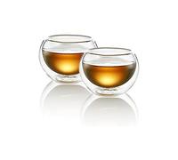 TEA SOUL Tazze in Vetro Doppio Strato 60ml 2 pz