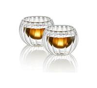 TEA SOUL Tazze in Vetro Doppio Strato Zucca 60 ml 2 pz