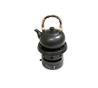 Tea Soul tè Lin, Ceramica Studio bollitore e Set fornello a Gas Regolabile in Ceramica, Grigio Scuro