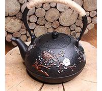 TEA SOUL Teiera in ghisa Nera Decorata 1300 ml