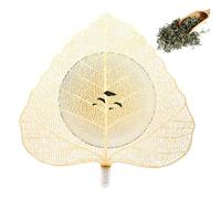 Tea Steeper - Serbatoio per tè sfuso, e vassoio antigoccia, filtro per tè in acciaio a maglia fine per una preparazione liscia, finitura dorata antiruggine, per foglie sciolte