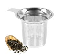 Tea Strainer, Coffee Filter, Mesh Infuser, Ultra-Fine Stainless Steel Mesh, Reusable Handle Design, Kitchen Camping Travel Use, 11.4x8.8x7.3cm/4.49x3.46x2.87 Inches, Silver 1piece