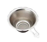 Tea Strainer Riutilizzabile Filtro in Acciaio Inossidabile a Rete per il Tè Filter Leaf Funnel Tea Maker, Utensili per Bere, Accessori da Cucina e Set da Tè, GYDHJSSJ, argento