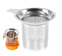 Tea Strainer, Stainless Steel Coffee Mesh Filter, Ultra Fine Steeping Tool, 4.49x3.46x2.87 Inches with Anti-Scald Handle for Loose Leaf Tea, Hot Beverages at Home, Car, Travel, Outdoor Use