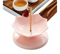 Tea Strainer Umbrella Design, Ceramic Leaf Colander, Stand Device with Sturdy Build, Premium Kitchen Accessory, Daily Use for Loose Tea Enhances Flavor Softens Water Cooking Baking Cocktail Brewing