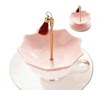 Tea Strainer - Umbrella Design Ceramic Leaf Colander With Stand Loose Leaf Tea Filter Strainer Enhances Flavor Brewing Tool For Home Kitchen Set Use Cooking Baking