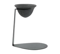 Tea Strainer With Stand, 14 x 16,5 cm Iron Bracket and 8,6 x 5,2 cm Ceramic Filter, High Precision Tool for Coffee, Beverage Enthusiasts, Cafe, Bar, Home, Hotel