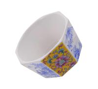 Tea Tasting Cup Ceramic Traditional Chinese Design Teaware for Friends Gathering Yellow 8X8X5CM Drinking Water 1Pcs