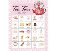 Tea Time Bingo: Game for tea party, friend gathering, bridal shower, event activity