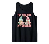 Tea Time with My Gnomies Funny Saying for Women Teacher Mom Canotta