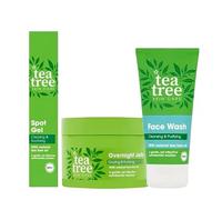 Tea Tree Blemish Bundle, il trio completo per trattare e prevenire eruzioni cutanee imprevedibili.