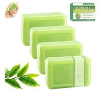 Tea Tree Oil Soap, Plant Relief Soap Bar for Daily Refreshing Cleanse, Natural Relief Soaps Bar for Men & Women, Gentle Exfoliating (4)