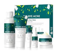 Tea Tree Set per La Cura Della Pelle, 5 Pezzi Kit Skincare Viso Completo, Skincare Set Regalo per Adolescenti con Detergente, Tonico, Siero, Gel, Crema