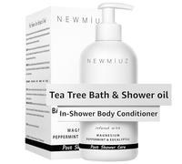 Tea Tree Shower Oil Body Wash - Post Shower Care For Dry Skin in Shower Energizing & Moisturizing Body & Legs Sore Muscles Recovery Peppermint Magnesium Spa Self Care Gift