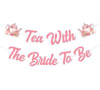 Tea with The Bride To Be Banner floreale Tea Party Bridal Shower Decor Pomeriggio Tea Party Bride To Be Bunting Banner Love is Brewing Forniture per il tè a tema Addio al nubilato