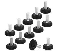 Teaaha 12 piedini regolabili per mobili, piedini regolabili in altezza, gambe da tavolo, M6 x 20 mm, colore nero, 559836_1-DE-LHH