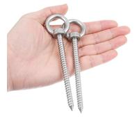 Teaaha 2 occhielli a vite con filettatura in legno per amache, viti ad anello in acciaio inox, viti ad anello, ganci robusti, tende da sole, poltrone sospese, sedie a dondolo, cavo fisso, fioriera per