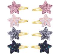 Teaaha 8 fermagli per capelli a forma di stella, in metallo, scintillanti, alla moda, accessori per lo styling Y2k, accessori per bambini, donne, ragazze, feste, regali di compleanno