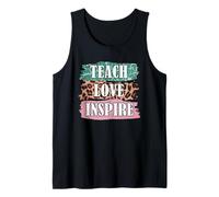 Teach Love Inspire Preschool Teacher Quote for Teacher Mom Canotta