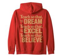 Teach So That They Can Dream Excel Believe Frase Maestro Felpa con Cappuccio