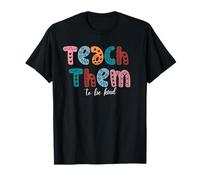 Teach Them to Be Kind Whimsical Heart Lettering Design. Maglietta