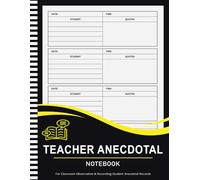 Teacher Anecdotal Notebook For Recording Student Behaviors Performance