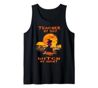 Teacher By Day Witch By Night Funny Halloween Costume Canotta