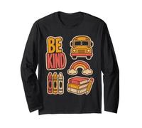 Teacher Colorful Doodle Back to School for Teacher Maglia a Manica