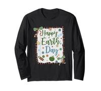 Teacher Coquette Bow Earth Day Design Maglia a Manica