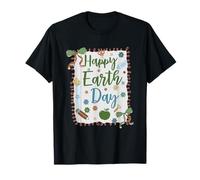 Teacher Coquette Bow Earth Day Design Maglietta