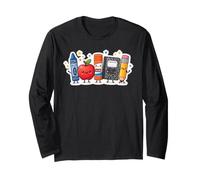 Teacher Crayon Apple Pencil Cute Back to School Maglia a Manica