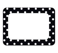 Teacher Created Resources Black Polka Dots 2 Name TagsLabels Pack of 36