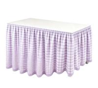 Teacher Desk Skirt - 6FT Checkered Ruffled, Classroom Tablecloth Decor