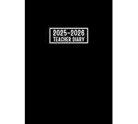 Teacher Diary 2025-2026: Lesson Plan Grade and Record Book for Academic Year from September 2025 to August 2026 || Large Monthly & Weekly Class Organiser for Teachers || UK Edition - Black Cover