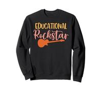 Teacher Educational Rockstar Teach Vintage School Teachers Felpa