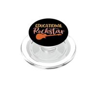 Teacher Educational Rockstar Teach Vintage School Teachers PopSockets PopGrip per MagSafe