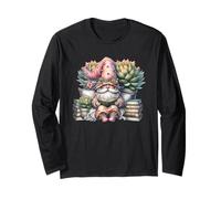 Teacher Gnome Reading Books Under Succulent Plant For Mom Maglia a Manica