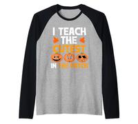 Teacher Halloween I Teach The Cutest Pumpkins in The Patch Maglia con Maniche Raglan