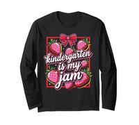 Teacher Kindergarten is My Jam Strawberry Maglia a Manica