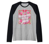 Teacher Kindergarten is My Jam Strawberry Maglia con Maniche Raglan