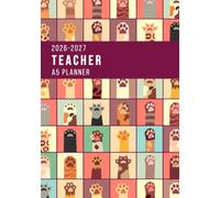 Teacher Lesson Planner 2026-2027 A5: Weekly and Monthly Class Organiser | A5 Lesson Plan, Grade and Record Book | 5 Lessons | Academic Year August 2026 - July 2027 | Cats Paws II